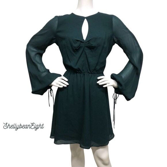 DRESS THE POPULATION Open Back Chiffon Mara Sexy L - Picture 3 of 13